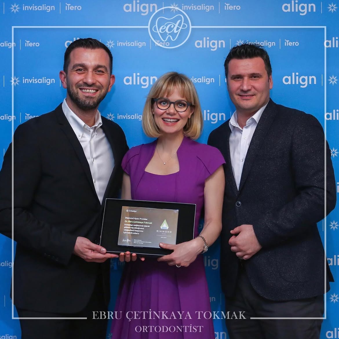 invisalign Diamond Apex ödülümü aldım.